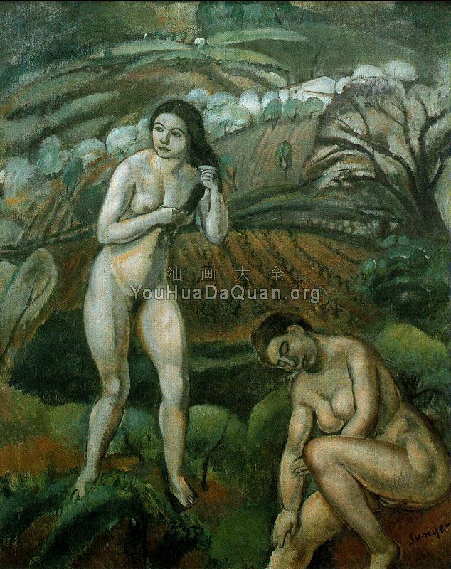 Dos figuras femeninas desnnudas - 华金·苏尼埃尔·德·米罗